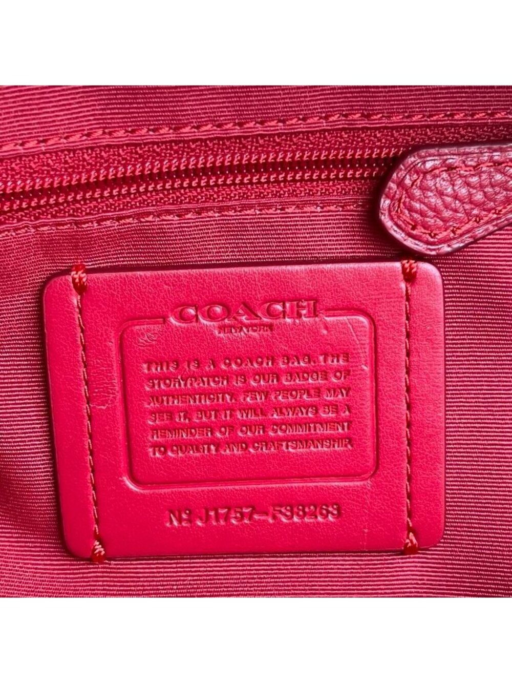 Red Coach Leather Mini Backpack Coquette Back to School Luxury Minimalist Cutesy - Picture 8 of 8